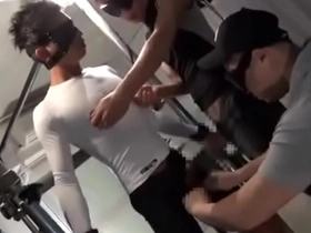 Gay bondage and nipple play with a hot Asian man.