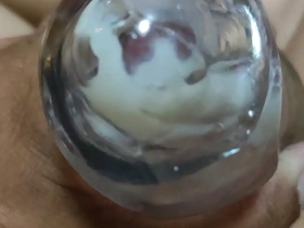 Bisexual gay masturbates with a facial and a creampie.
