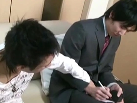 A adorable Japanese gay twink engages in group sex