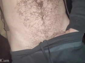 Gay outdoor solo with a twist of moonlight and climax