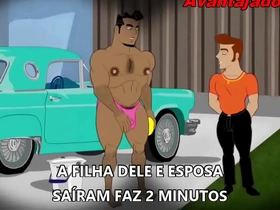 Gay animation artist draws big ass in porn classroom